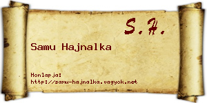 Samu Hajnalka névjegykártya