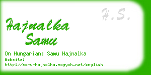 hajnalka samu business card